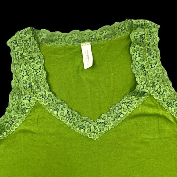 Necessitees Green Lace Tank Top - Picture 3 of 6